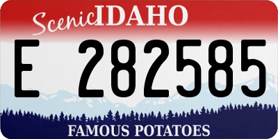 ID license plate E282585