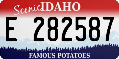ID license plate E282587