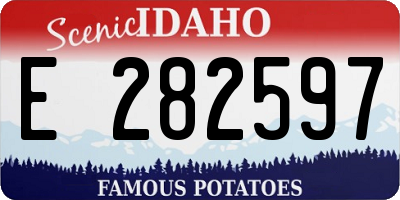 ID license plate E282597