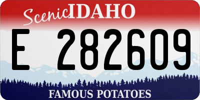 ID license plate E282609