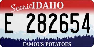 ID license plate E282654