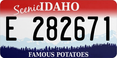 ID license plate E282671