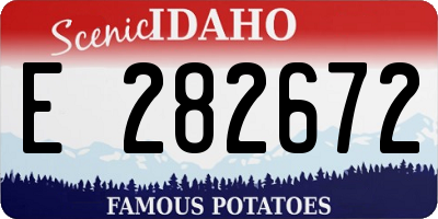 ID license plate E282672