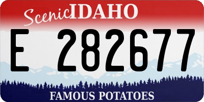 ID license plate E282677
