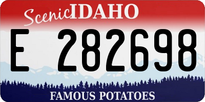 ID license plate E282698