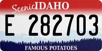 ID license plate E282703
