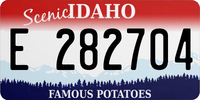 ID license plate E282704