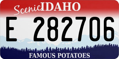 ID license plate E282706
