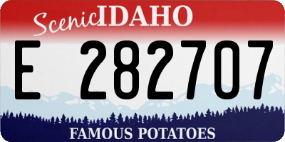 ID license plate E282707
