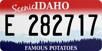 ID license plate E282717
