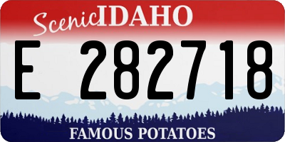 ID license plate E282718