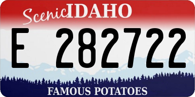 ID license plate E282722