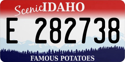 ID license plate E282738
