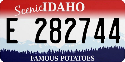 ID license plate E282744