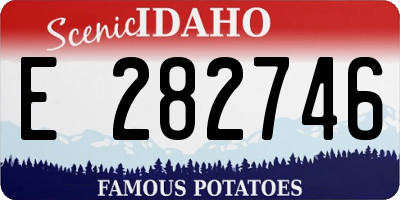 ID license plate E282746