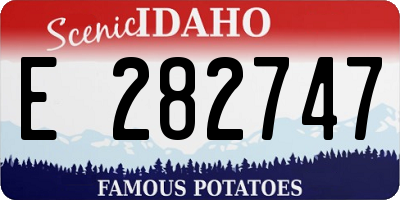 ID license plate E282747