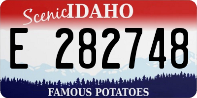 ID license plate E282748