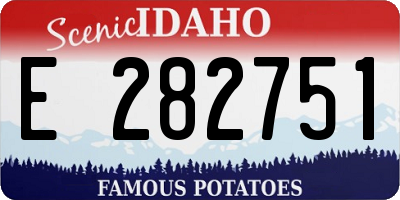 ID license plate E282751