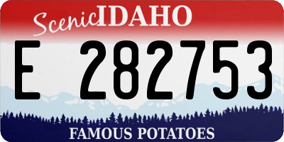 ID license plate E282753