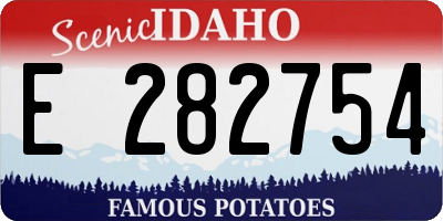 ID license plate E282754