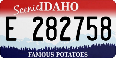 ID license plate E282758