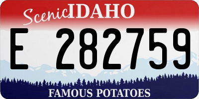 ID license plate E282759