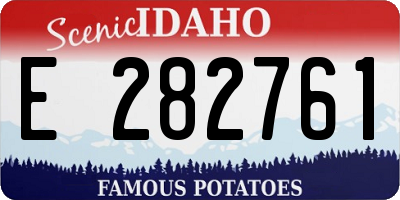 ID license plate E282761