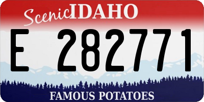 ID license plate E282771