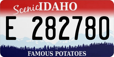 ID license plate E282780