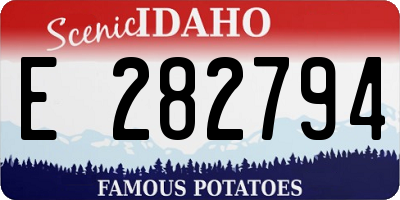 ID license plate E282794