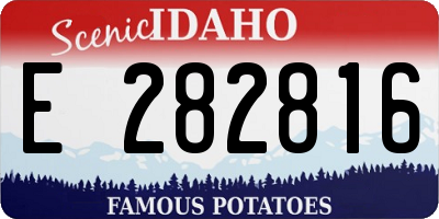 ID license plate E282816