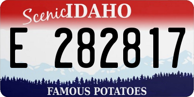 ID license plate E282817