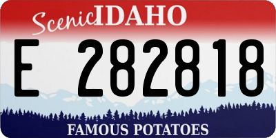 ID license plate E282818