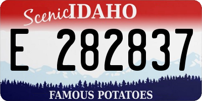 ID license plate E282837