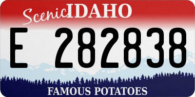 ID license plate E282838