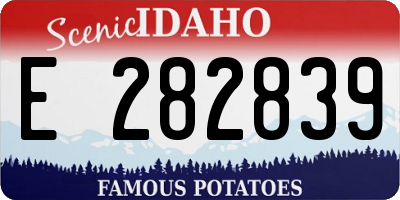 ID license plate E282839