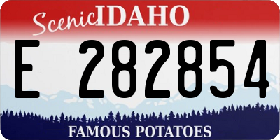 ID license plate E282854