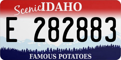 ID license plate E282883