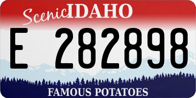 ID license plate E282898