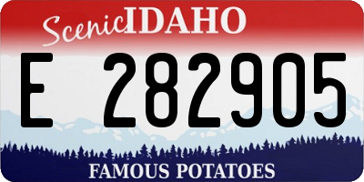ID license plate E282905