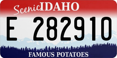 ID license plate E282910