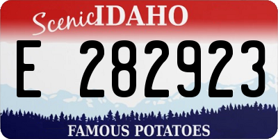 ID license plate E282923