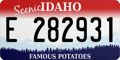 ID license plate E282931