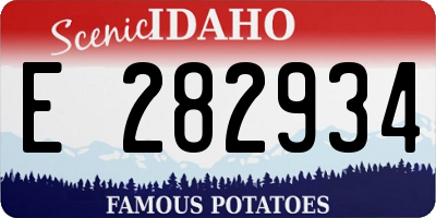ID license plate E282934