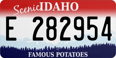 ID license plate E282954
