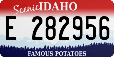 ID license plate E282956