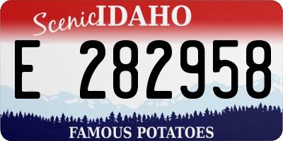 ID license plate E282958