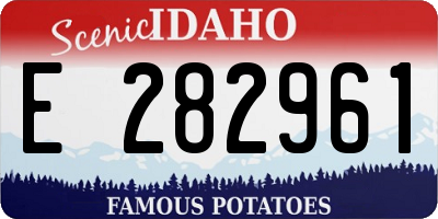 ID license plate E282961