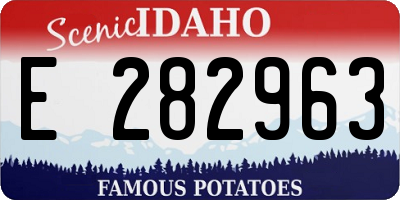 ID license plate E282963