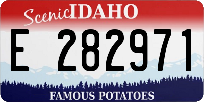 ID license plate E282971